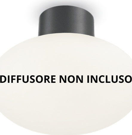Plafoniera-Moderna-Clio-Alluminio-Antracite-1-Luce-E27