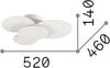 Plafoniera-Moderna-Cloud-Metallo-Bianco-Led-33W-3000K-Luce-Calda