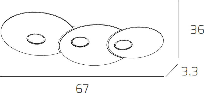 Plafoniera-Moderna-Cloud-Metallo-Grigio-3-Luci-Gx53