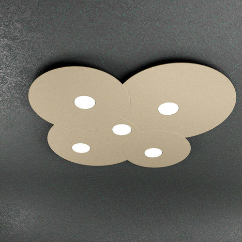 Plafoniera-Moderna-Cloud-Metallo-Sabbia-5-Luci-Gx53