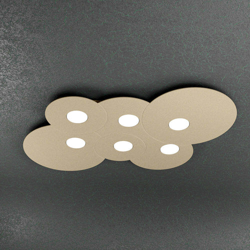 Plafoniera-Moderna-Cloud-Metallo-Sabbia-6-Luci-Gx53