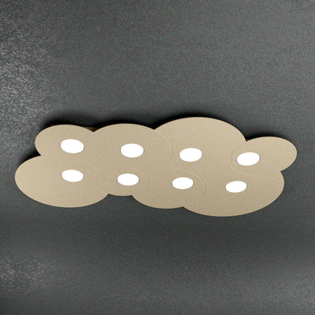 Plafoniera-Moderna-Cloud-Metallo-Sabbia-8-Luci-Gx53