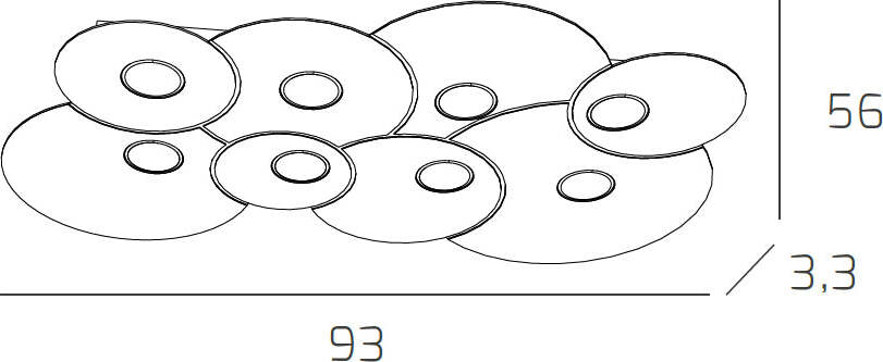 Plafoniera-Moderna-Cloud-Metallo-Sabbia-8-Luci-Gx53