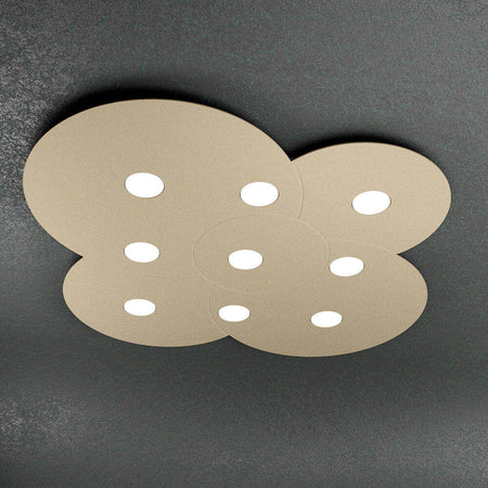 Plafoniera-Moderna-Cloud-Metallo-Sabbia-9-Luci-Gx53