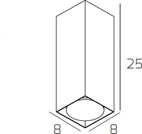 Plafoniera-Moderna-Cubica-Area-Metallo-Grigio-Metallo-1-Luce-Gx53-25Cm