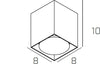 Plafoniera-Moderna-Cubica-Area-Metallo-Sabbia-Metallo-1-Luce-Gx53-10Cm