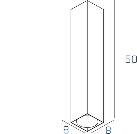 Plafoniera-Moderna-Cubica-Area-Metallo-Sabbia-Metallo-1-Luce-Gx53-50Cm