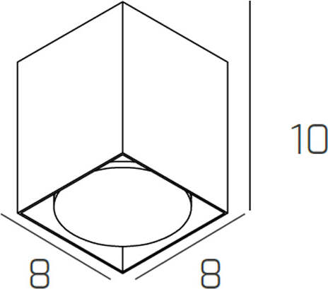 Plafoniera-Moderna-Cubica-Plate-Metallo-Bianco-1-Luce-Gx53-10Cm