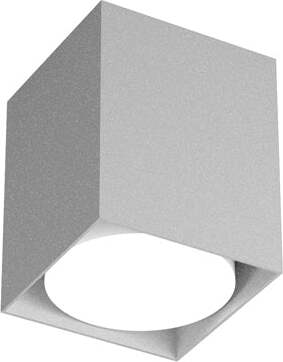 Plafoniera-Moderna-Cubica-Plate-Metallo-Grigio-1-Luce-Gx53-10Cm