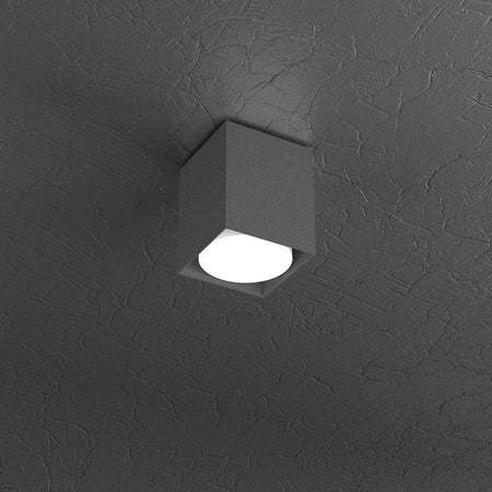 Plafoniera-Moderna-Cubica-Plate-Metallo-Grigio-Antracite-1-Luce-Gx53-10Cm