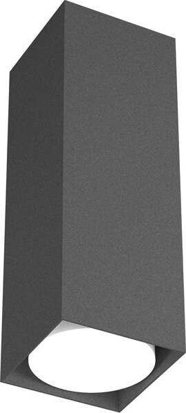 Plafoniera-Moderna-Cubica-Plate-Metallo-Grigio-Antracite-1-Luce-Gx53-25Cm