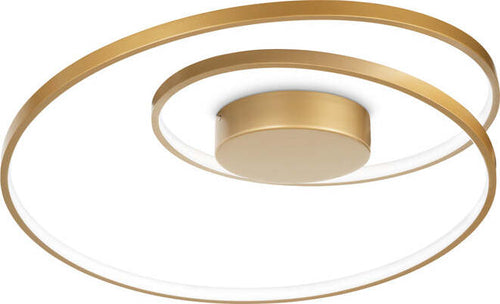 Plafoniera-Moderna-Dali-Oz-Metallo-Ottone-Led-48W-3000K-Luce-Calda
