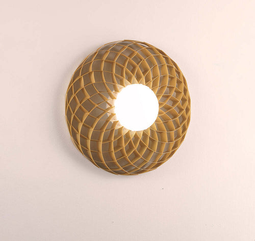 Plafoniera-Moderna-Dalia-Led-Attacco-Gx53-Polilux-Oro-D60-Made-In-Italy