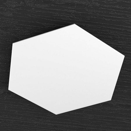 Plafoniera-Moderna-Decorativa-Hexagon-Metallo-Bianco