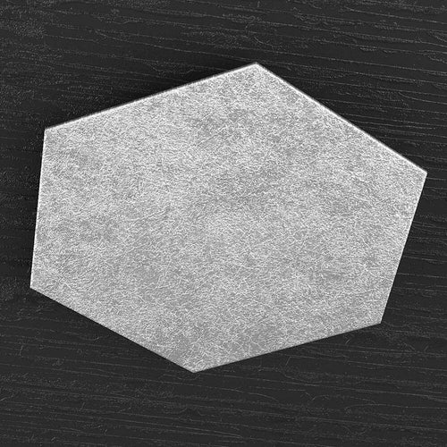 Plafoniera-Moderna-Decorativa-Hexagon-Metallo-Foglia-Argento