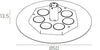 Plafoniera-Moderna-Disk-Metallo-Grigio-7-Luci-Gx53