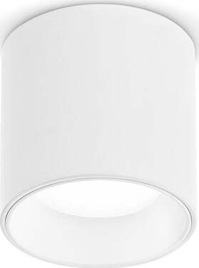 Plafoniera-Moderna-Dot-Metallo-Bianco-Led-5W-3000K-Luce-Calda