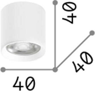 Plafoniera-Moderna-Dot-Metallo-Nero-Led-5W-3000K-Luce-Calda