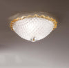 Plafoniera-moderna-DUE-P-HIVE-2698-PLP-E27-LED-vetro-graniglia-lampada-soffitto