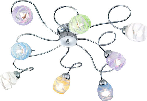 Plafoniera-moderna-Due-P-illuminazione-CAMILLA-PL8-E14-LED-vetro-metallo-lampada-soffitto