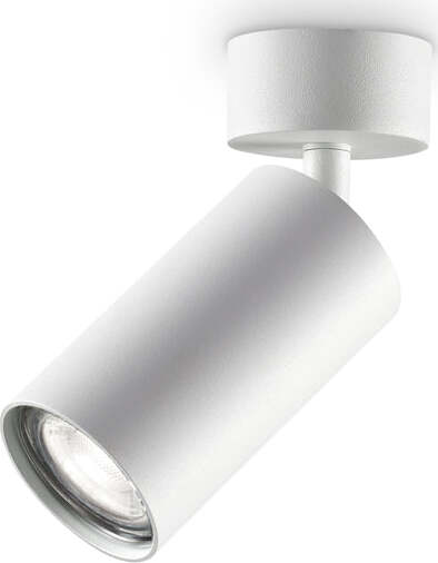 Plafoniera-Moderna-Dynamite-Metallo-Bianco-1-Luce-Gu10-7W-3000K-Luce-Calda