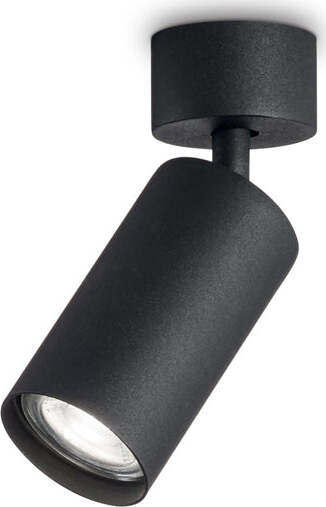 Plafoniera-Moderna-Dynamite-Metallo-Nero-1-Luce-Gu10-7W-3000K-Luce-Calda