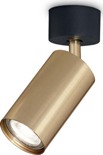 Plafoniera-Moderna-Dynamite-Metallo-Ottone-1-Luce-Gu10-7W-3000K-Luce-Calda