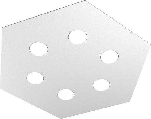 Plafoniera-Moderna-Esagonale-Hexagon-Metallo-Grigio-6-Luci-Led-12X6W