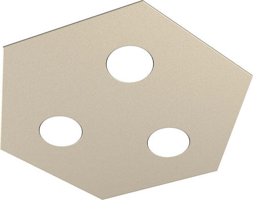 Plafoniera-Moderna-Esagonale-Hexagon-Metallo-Sabbia-3-Luci-Led-12X3W