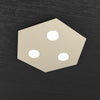 Plafoniera-Moderna-Esagonale-Hexagon-Metallo-Sabbia-3-Luci-Led-12X3W