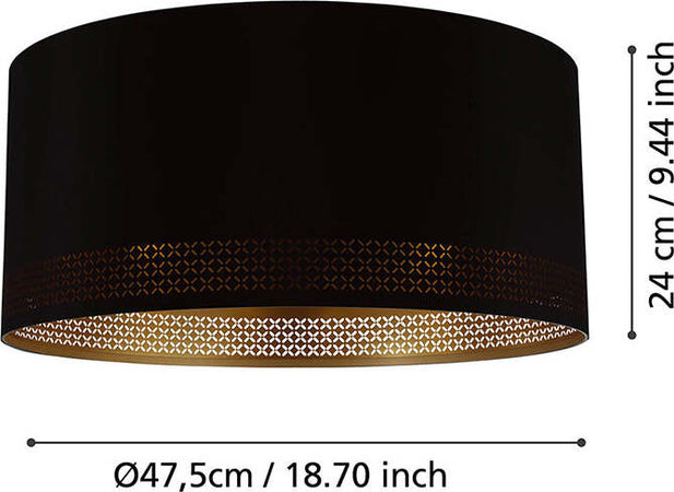 Plafoniera-Moderna-Esteperra-1-Luce-Acciaio-Nero