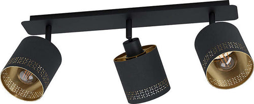 Plafoniera-Moderna-Esteperra-3-Luci-Acciaio-Nero