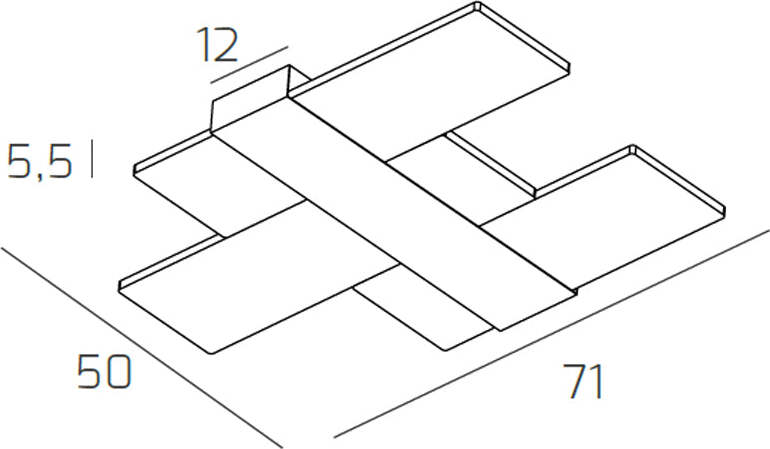 Plafoniera-Moderna-Flight-Metallo-Grigio-Diffusore-Acrilcico-Sat.-Bianco-Led-40W