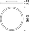 Plafoniera-Moderna-Fly-Alluminio-Materie-Plastiche-Bianco-Led-65W-4000K-D90Cm