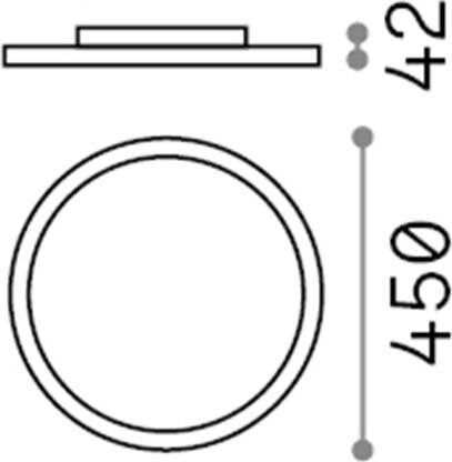Plafoniera-Moderna-Fly-Slim-Alluminio-Plastiche-Bianco-Led-26W-4000K-D45Cm