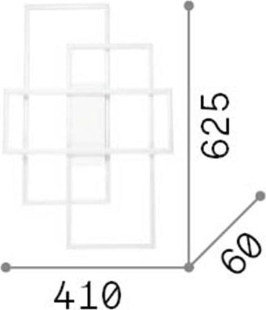 Plafoniera-Moderna-Frame-Metallo-Bianco-Led-31W-3000K-Luce-Calda