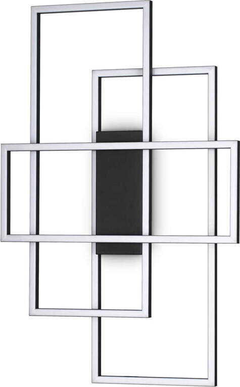 Plafoniera-Moderna-Frame-Metallo-Nero-Led-31W-3000K-Luce-Calda