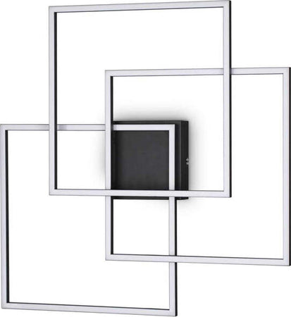 Plafoniera-Moderna-Frame-Metallo-Nero-Led-35W-3000K-Luce-Calda