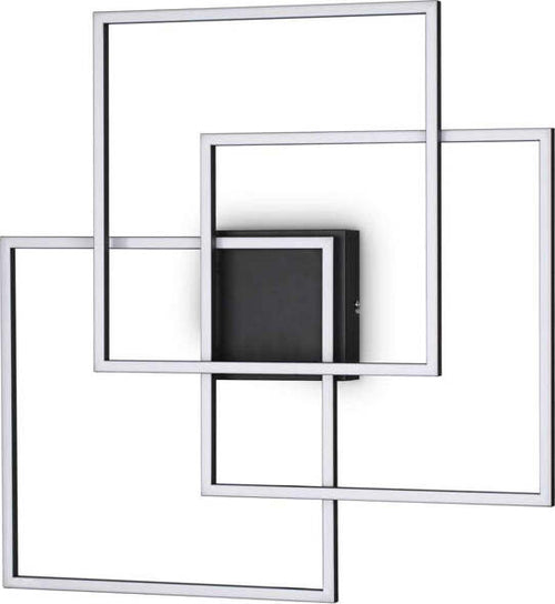 Plafoniera-Moderna-Frame-Metallo-Nero-Led-35W-3000K-Luce-Calda