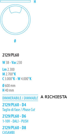 Plafoniera-moderna-Fratelli-Braga-LOOP-2129-PL60-LED-alluminio-lampada-parete-soffitto