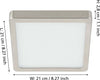 Plafoniera-Moderna-Fueva-5-Acciaio-Nichel-Satinato-Led-Integrato-17W