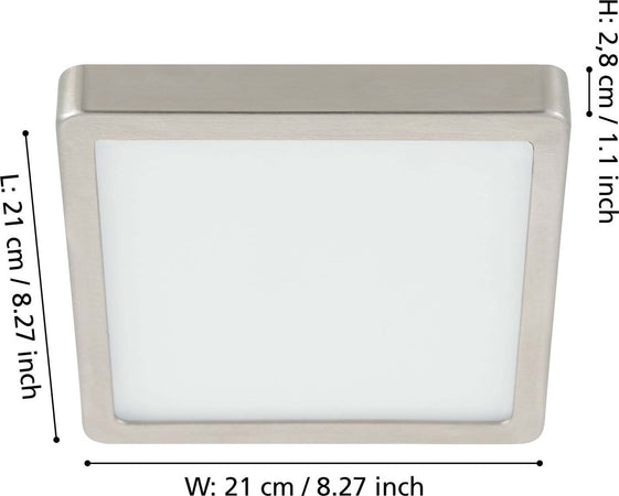 Plafoniera-Moderna-Fueva-5-Acciaio-Nichel-Satinato-Led-Integrato-17W