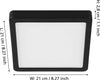 Plafoniera-Moderna-Fueva-5-In-Acciaio-Nero-Led-Integrato-17W-3000K-Ip20