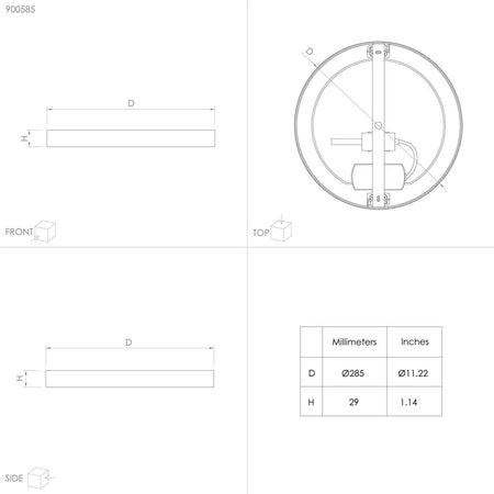 Plafoniera-Moderna-Fueva-5-In-Acciaio-Nichel-Satinato-Led-Integrato-20,5W