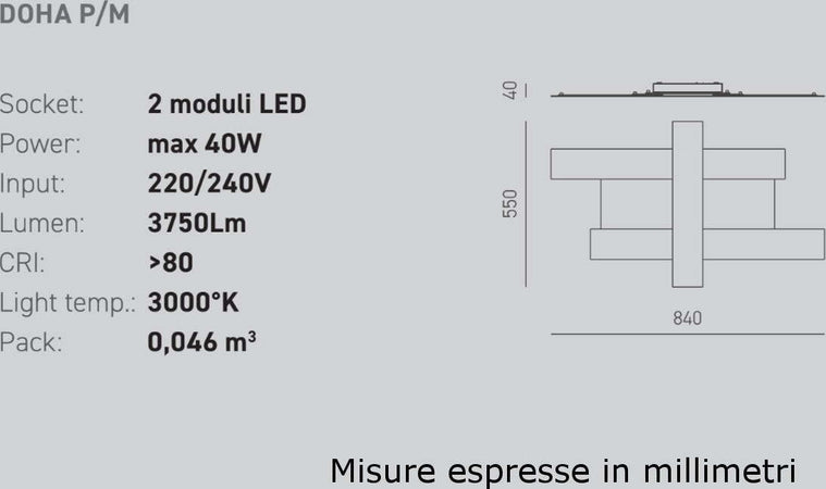 Plafoniera-moderna-Gea-Luce-DOHA-PM-LED-40W-220V-alluminio-metacrilato-lampada-soffitto