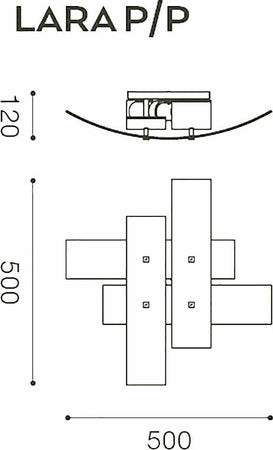 Plafoniera-moderna-Gea-Luce-LARA-PP-E27-LED-vetro-lampada-soffitto