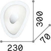 Plafoniera-Moderna-Geko-Metallo-Bianco-2-Luci-E27