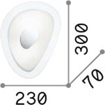Plafoniera-Moderna-Geko-Metallo-Bianco-2-Luci-E27