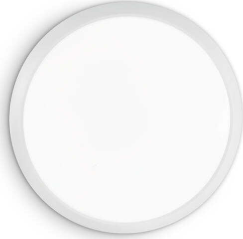 Plafoniera-Moderna-Gemma-Materie-Plastiche-Bianco-Led-12W-3000K-Luce-Calda