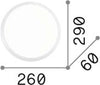 Plafoniera-Moderna-Gemma-Materie-Plastiche-Bianco-Led-12W-3000K-Luce-Calda